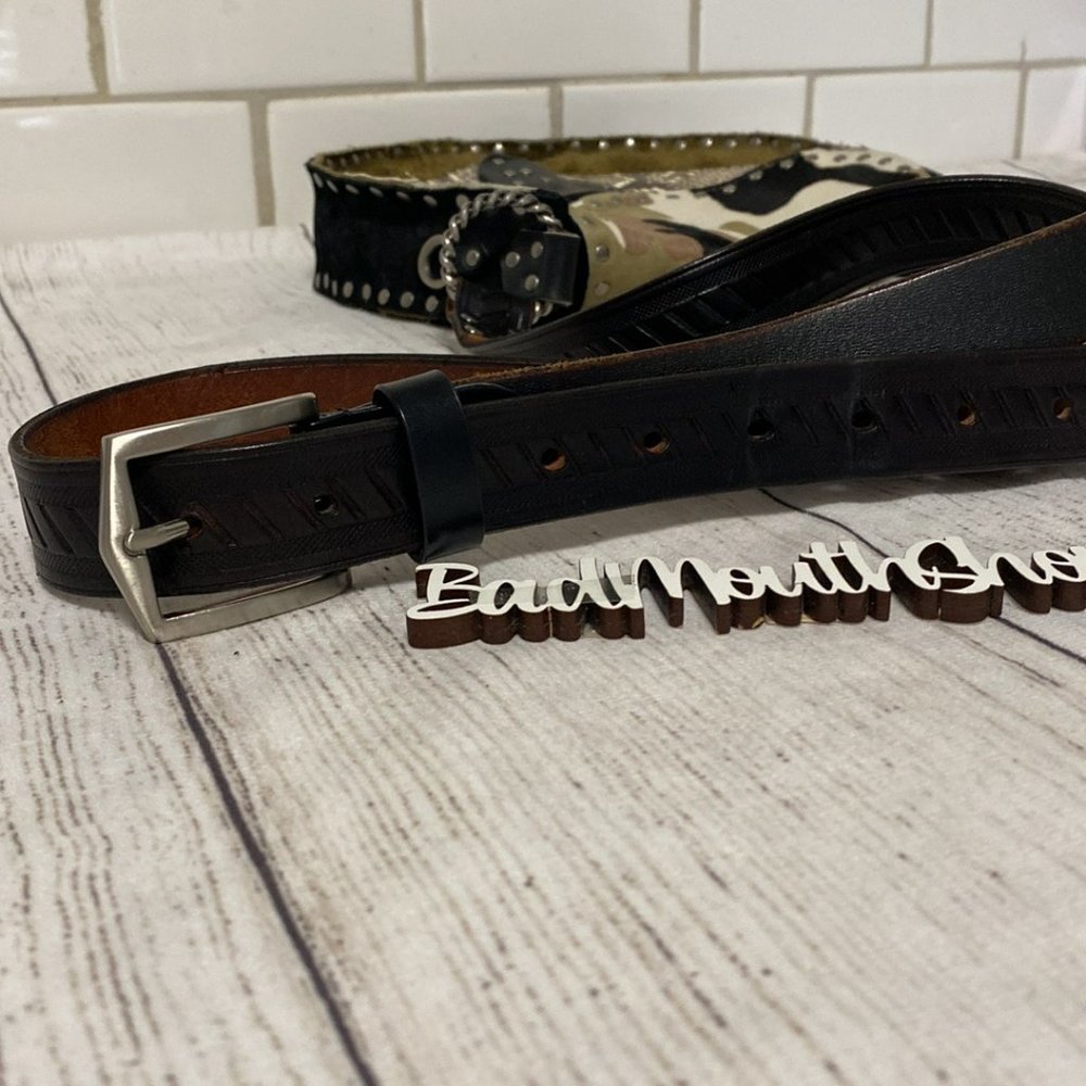 *Ransack Leather Upcycled Handmade Camo Snakeskin Crossbody Purse Saddle Bag - Picture 11 of 11